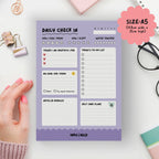 Daily Check In Notepad (A5) | Daily Planner | Gratitude List