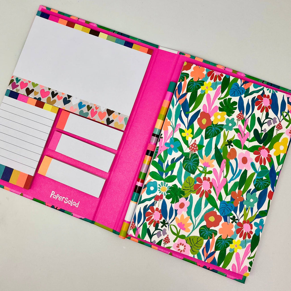 Paper Salad Notepad, Sticky Notes and Pencil Set