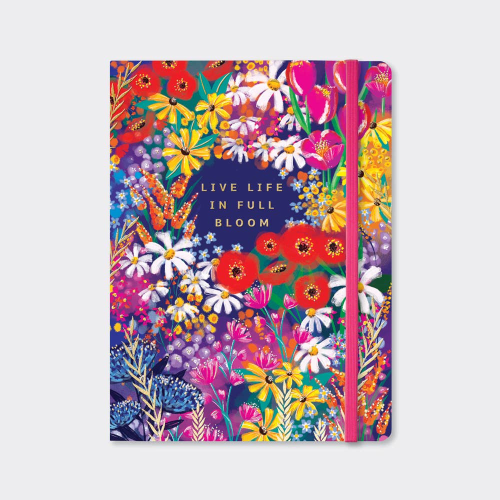 Rachel Ellen Designs, Live Life In Full Bloom, Lined Notebook