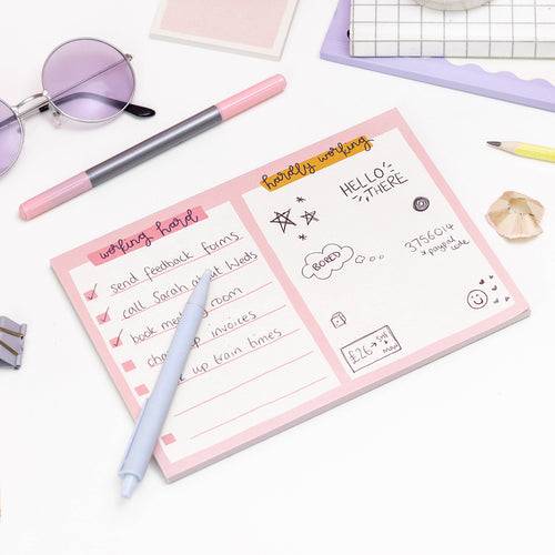 A5 Notepad - Working Hard, Hardly Working