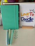Teal A5 Notebook and Pens