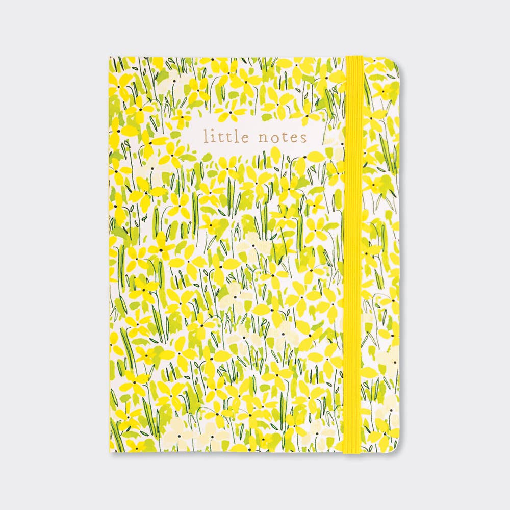 Rachel Ellen Designs A6 Notebook - Yellow Floral/Little Notes