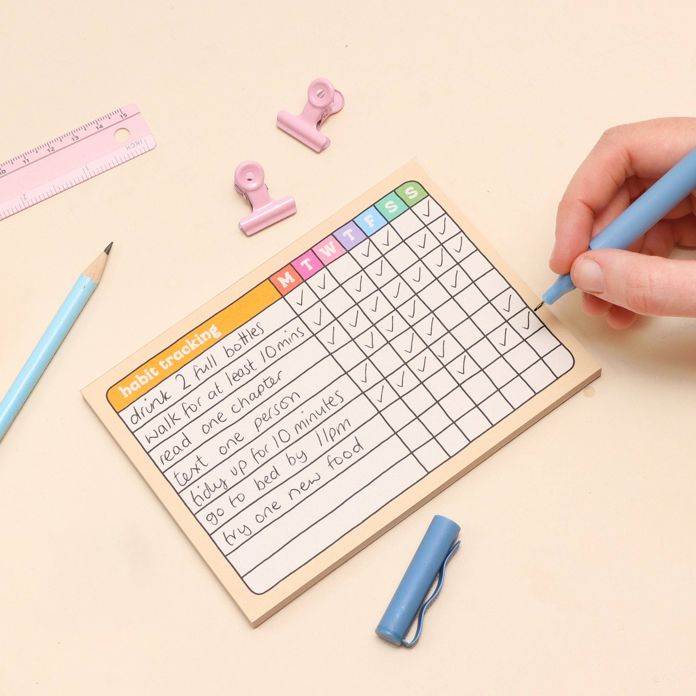 Oh, Laura, A6 Habit Tracker Notepad
