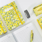 Rachel Ellen Designs A6 Notebook - Yellow Floral/Little Notes