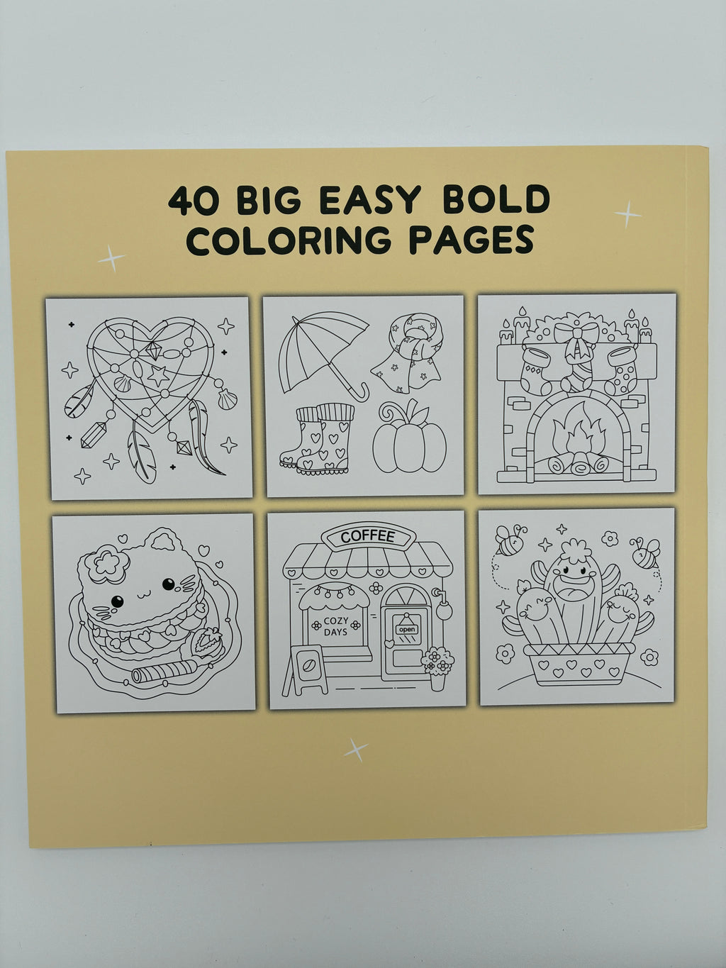 Stress Relief - easy, bold colouring book