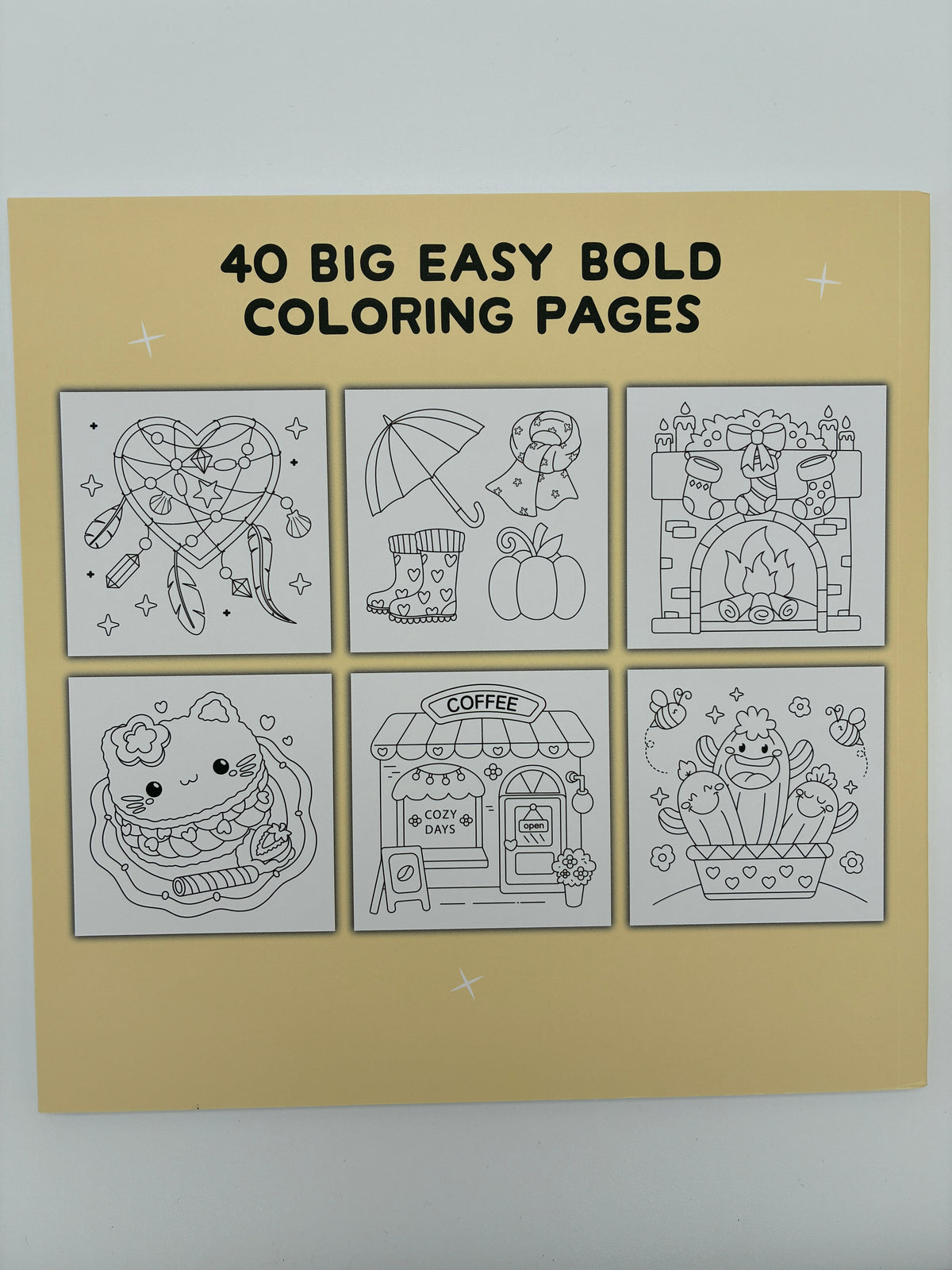 Stress Relief - easy, bold colouring book