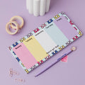 Cute Flower Print Weekday Notepad by The Happy Company