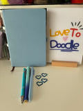Blue A5 Notebook and Pens