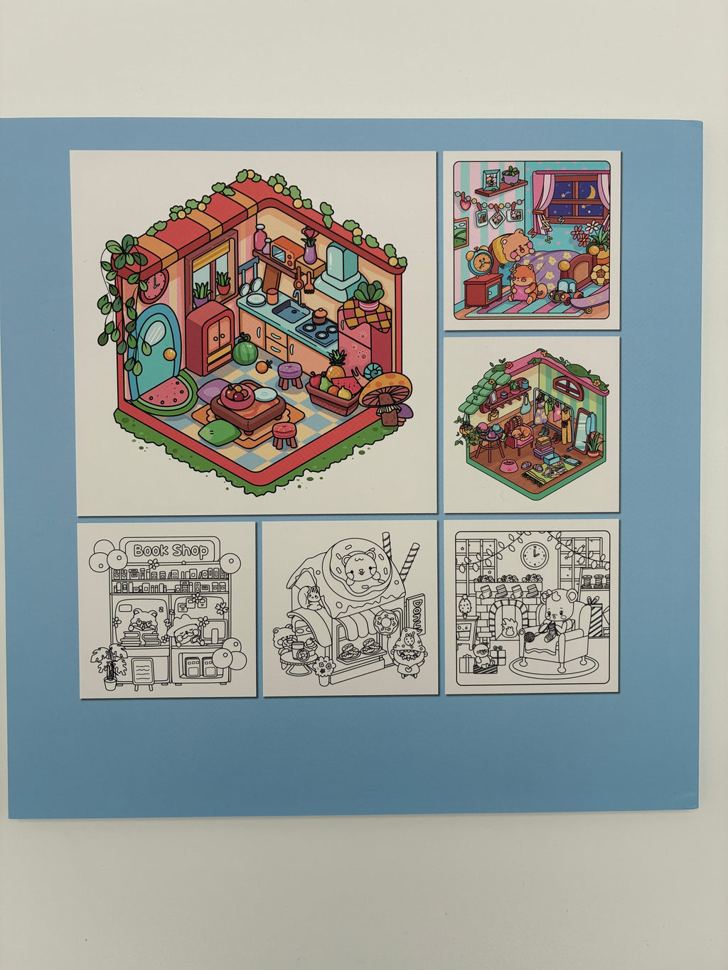 Corners of Life - comfy and cute colouring book